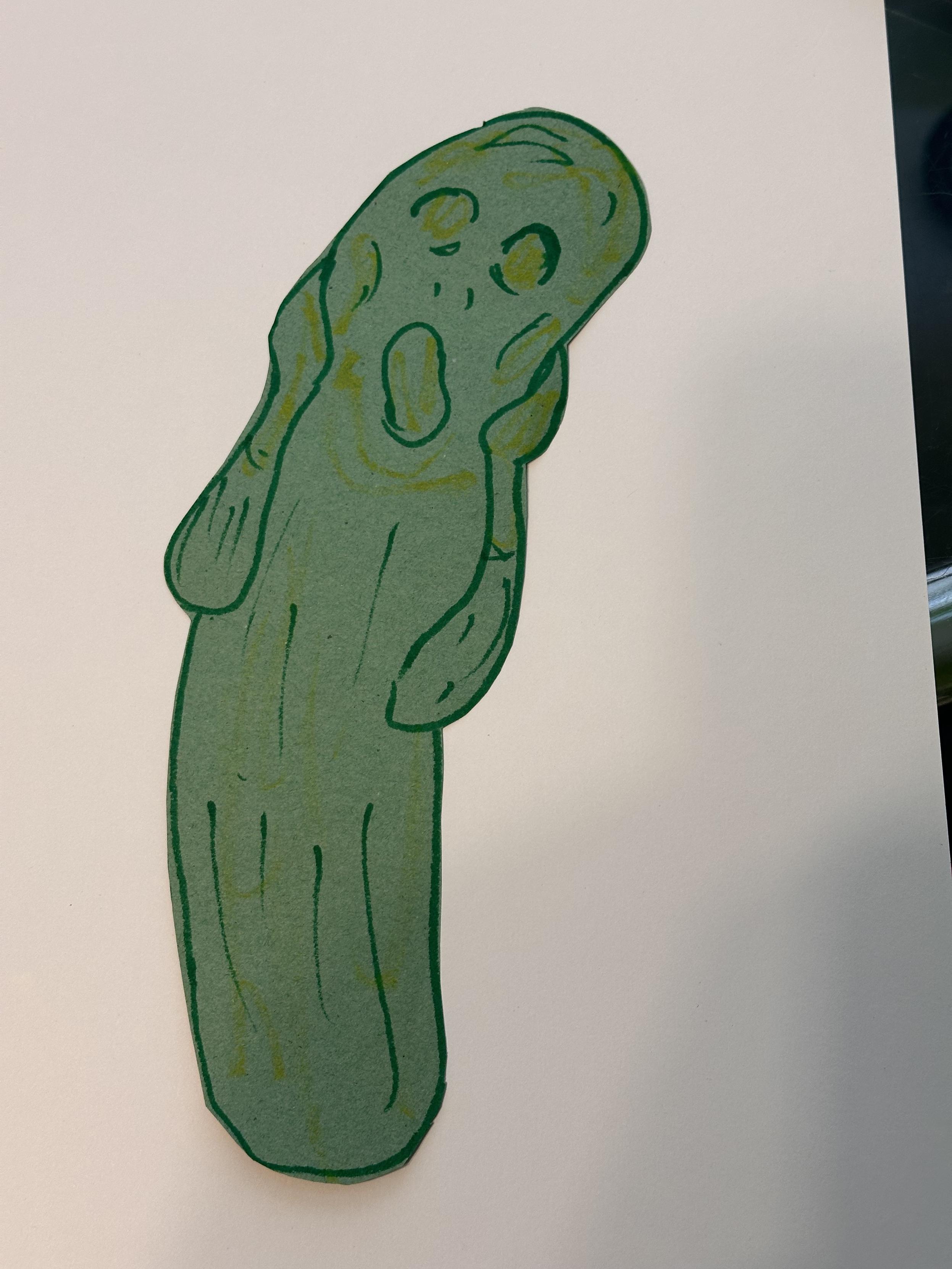 An attempt at making a pickle version of Edvard Munch’s “The Scream”