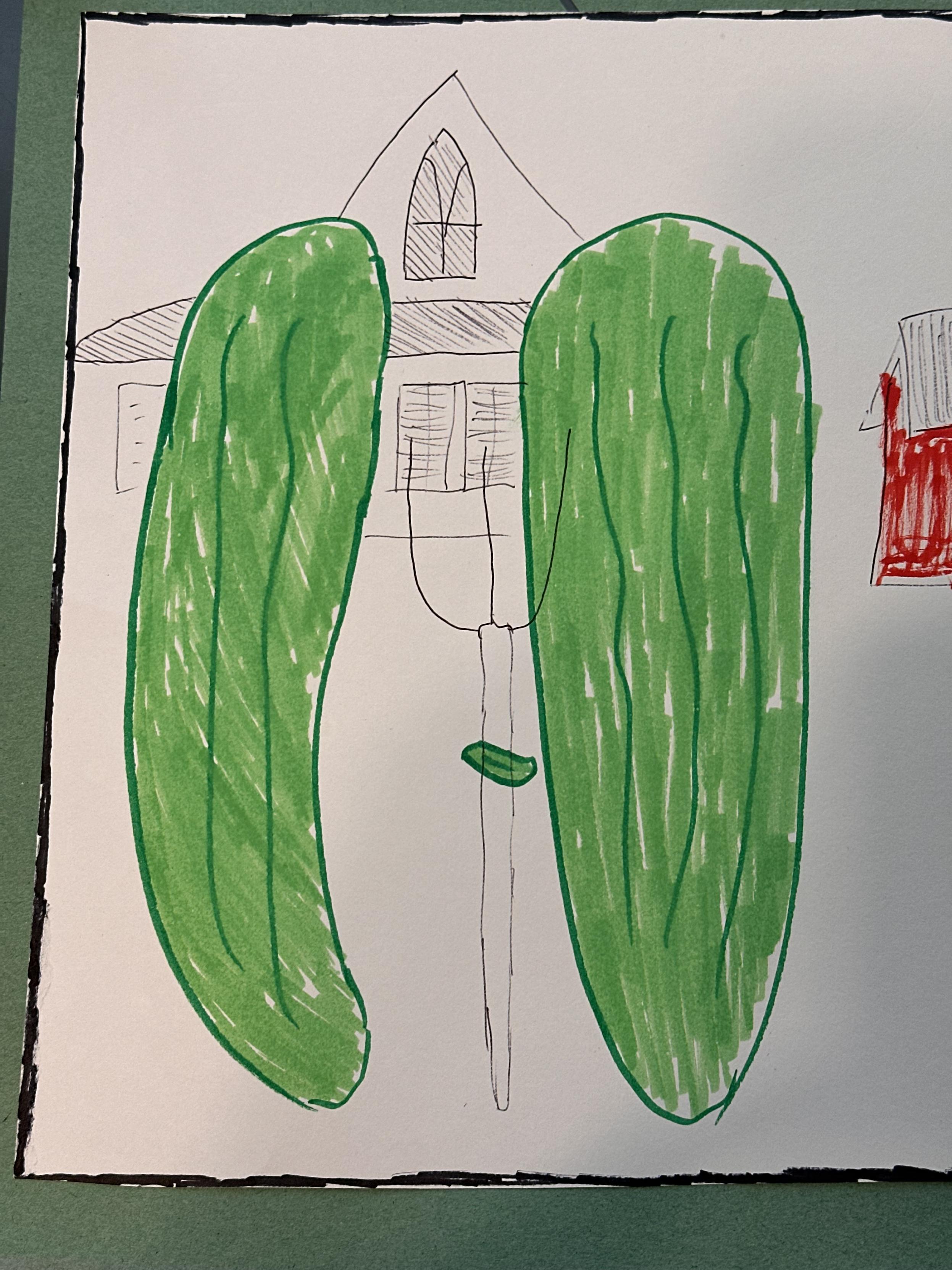 American Gothic, but pickles. 