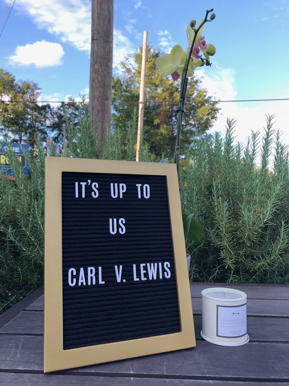 It's up to us - Carl V. Lewis